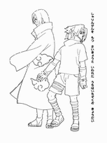 coloriage sasuke et son frere itachi uchiwa